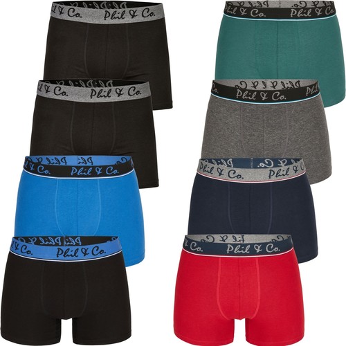 8er Pack Phil & Co Berlin Jersey Boxershorts Trunk Short Pant FARBWAHL - Picture 6 of 15