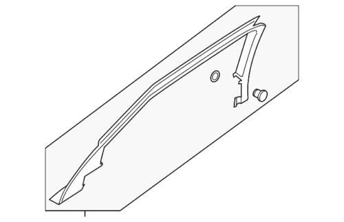 Moldura de ventana derecha para Ford Lincoln MKZ 2013-2019 (N/P DP5Z-5425504-AA)