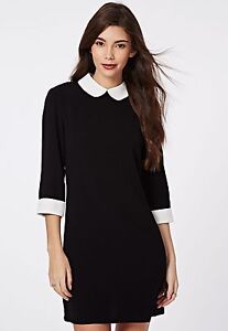 peter pan collar shift dress