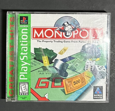 Monopoly (Sony PlayStation 1 1998) PS1 Complete Black Label TESTED WORKS Great!!