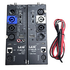 LASE CT-88C Multi-Function Cable Tester HDMI PowerCon Speakon XLR DIN RCA BNC