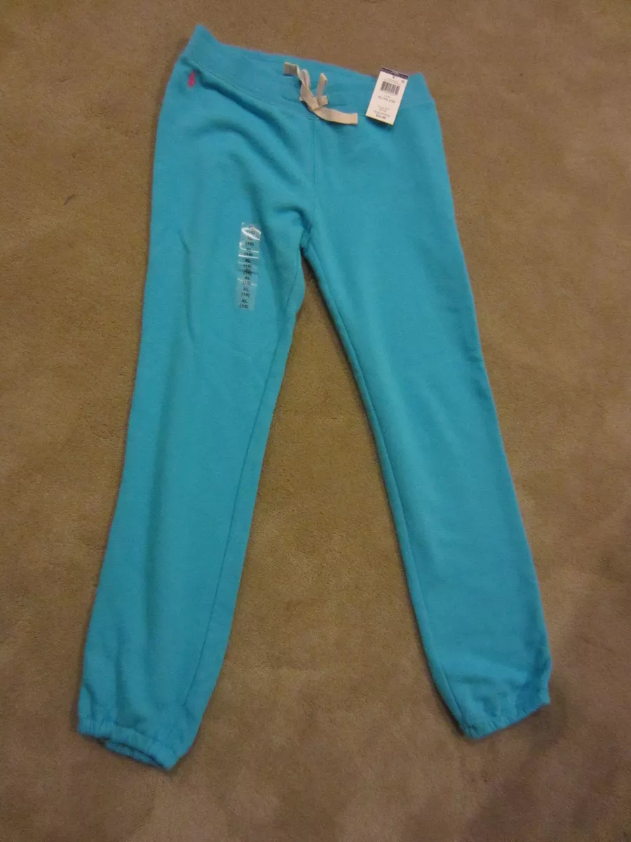 Ralph Lauren Girls Slim Cut Sweatpants Hot Magenta Sz XL 16