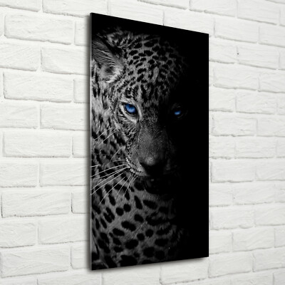 Wandbild Druck auf Plexiglas  Acryl Hochformat 70x140 Leopard