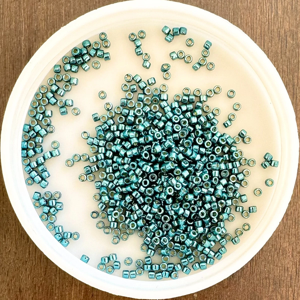 11/0 MIYUKI Seed Beads,Delica,Duracoat Galvanised Dk Sea Foam (DB1847), 5g