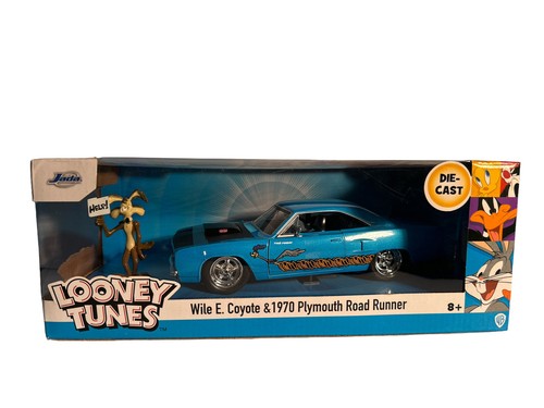 Looney Tunes 1970 Plymouth Road Runner w Wile E. Coyote Jada Diecast 8" 1:24 - Picture 1 of 3