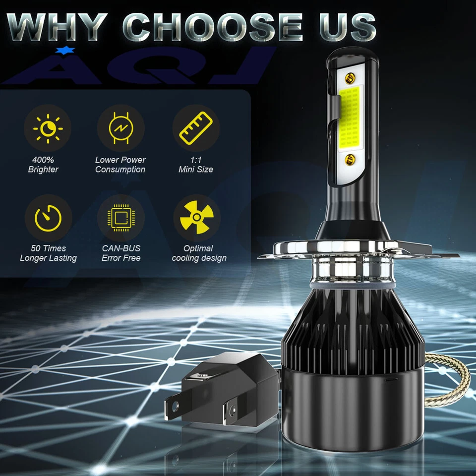 DOT 5.75 5-3/4 Round LED Headlights 4PC For Cadillac DeVille Eldorado 62-1974 - Image 3 of 4