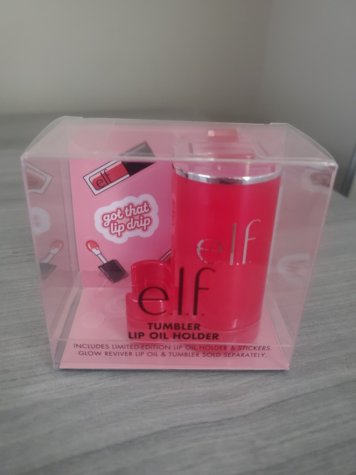e.l.f. Stanley Tumbler Lip Oil Holder Red Delicious NEW IN HAND SHIPS TODAY
