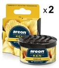 2 x Air Freshener Areon KEN Vanilla Luxury Perfume Car Home Scent Fresheners