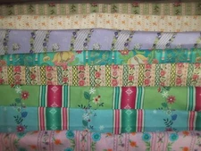 FLOWERS stripe rose ivy Cotton quilt FABRIC You Pick see info BTHY 1/2 yd