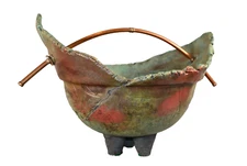 JONI DEWITT Original Vintage Signed Studio Pottery Sculpture Centerpiece Bowl