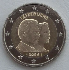 2 Euro Commemorative Coin Luxembourg 2006 Grand Duke Guillaume UNC