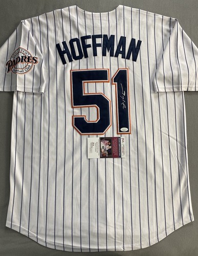 SAN DIEGO PADRES- TREVOR HOFFMAN AUTOGRAPH #51 MAJESTIC JERSEY JSA AX31503 - Picture 2 of 5