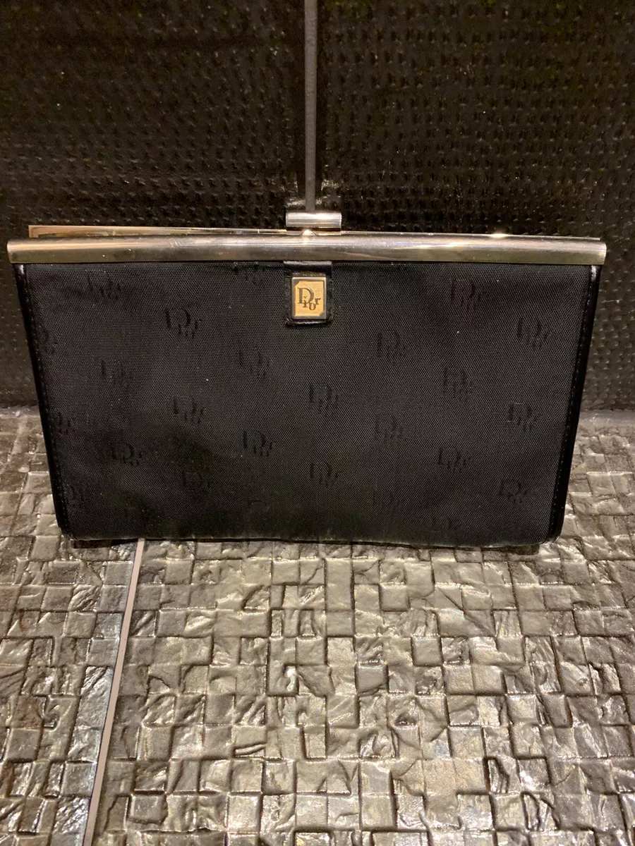 vintage Christian Dior black Monogram Trotter clutch bag