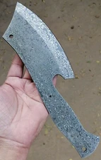 10" Custom And Handmade Damascus Steel Blank Blade Chef Cleaver / Chopper Knife