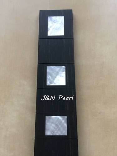 1pc Ebony Fingerboard Inlaid 10pcs Figured Mother of Pearl Block Les Paul Guitar - Picture 5 of 15