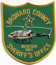 Broward Co. Sheriff  Aviation Unit, FL (4.25" x 5") shoulder police patch (fire)