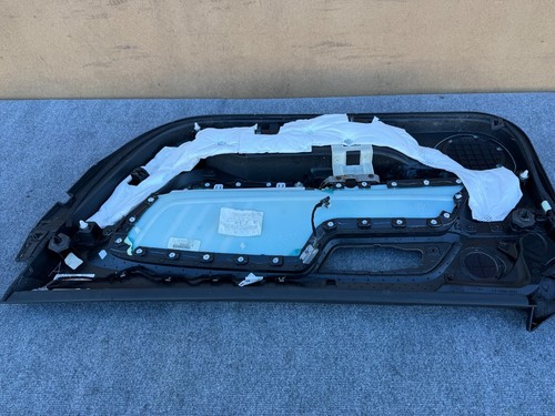 FORD MUSTANG GT 2015-2023 OEM LEFT DRIVER DOOR PANEL ASSEMBLY (BLACK / LEATHER) - Picture 11 of 12