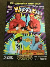 Wrestle Mania 8 VIII Promo Poster Hulk Hogan Ric Flair Macho Man Sid Justice