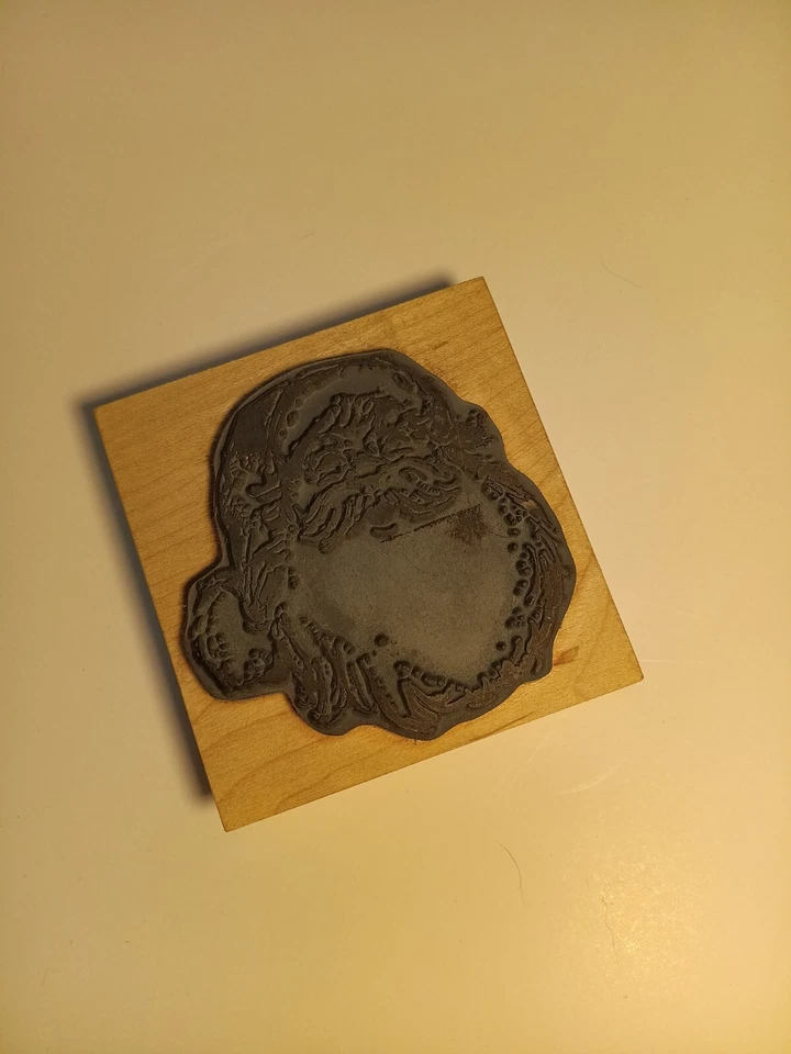 Estampilla de goma Art Impressions Q-2503 grande cara de Santa Navidad Foto 3 de 4