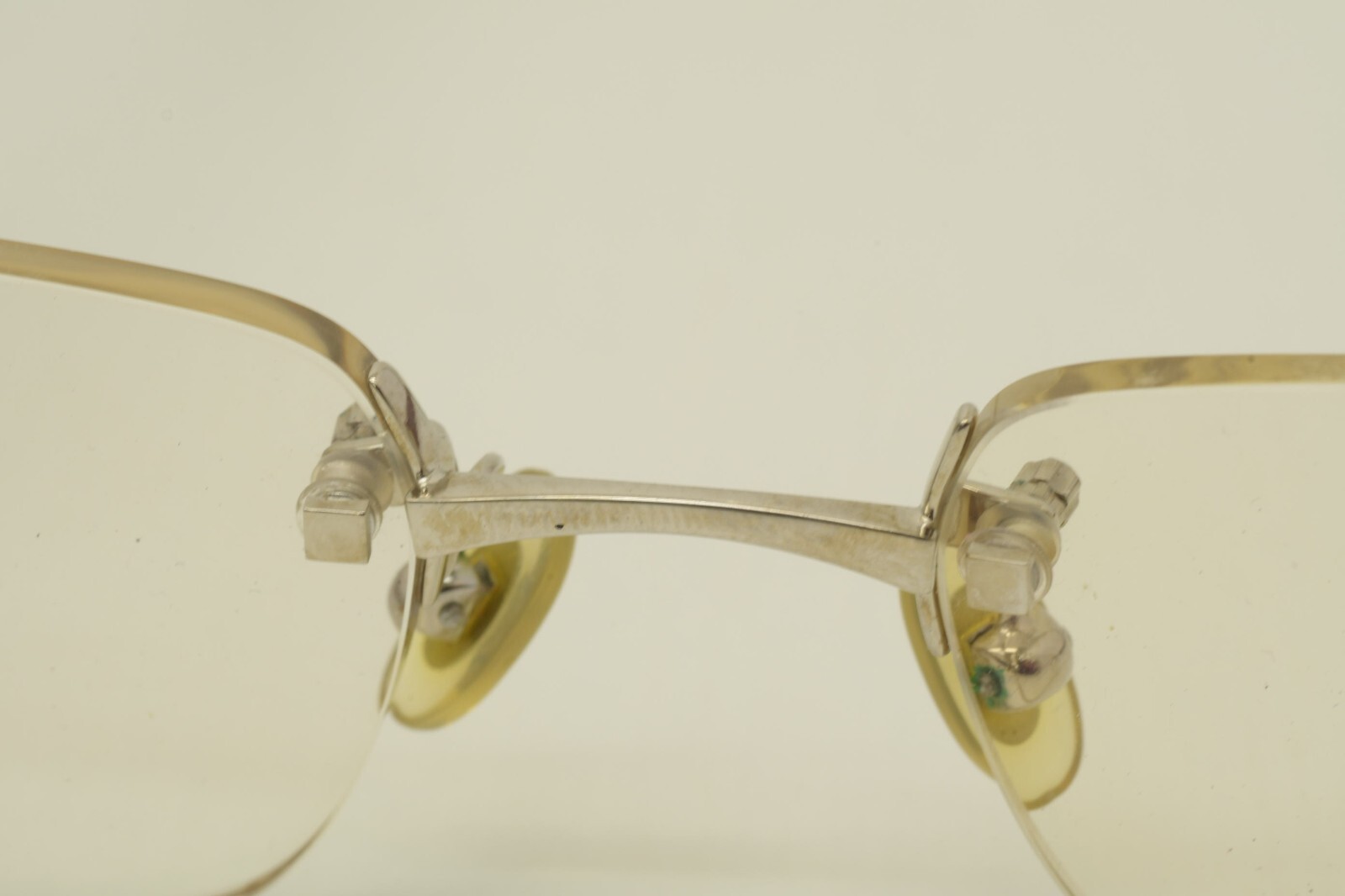 Authentic Cartier Eyeglasses Rimless 53 19 140b Bubinga Wood Rectangle Silver image 6