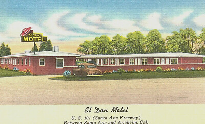 VIntage Postcard-El Don Motel, U.S 101, Anaheim, CA