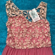 Lola Skye London pink dress size 10 cocktail evening embroidered wedding BNWT