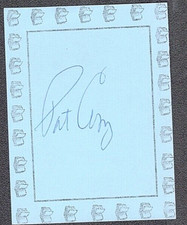 PAT CONROY Signed Autograph 3X4 Inch Bookplate Blue PAT CONROY Signed Autograph 3X4 Inch Bookplate Blue