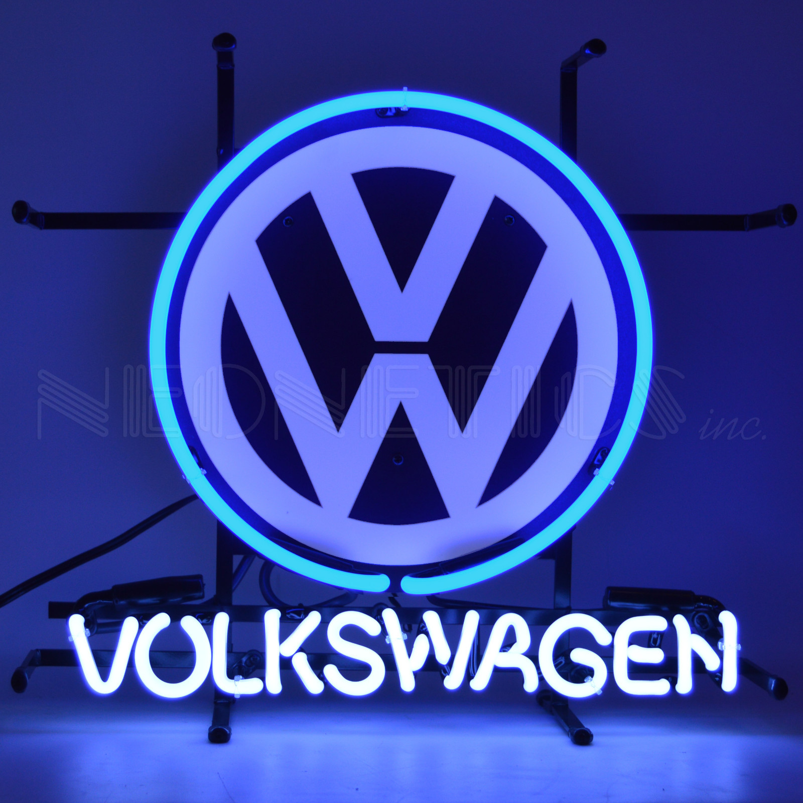 VW 2000 logo Classic Volkswagen Beetle Van Bus Neon Sign garage lamp ...