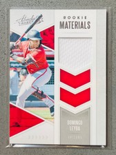 2020 Panini Absolute Baseball #ARM-DL Domingo Leyba Rookie Materials Patch Relic