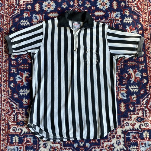 Vintage 60s Wilson Striped Referee Jersey Shirt Mens Size L - Picture 2 of 5