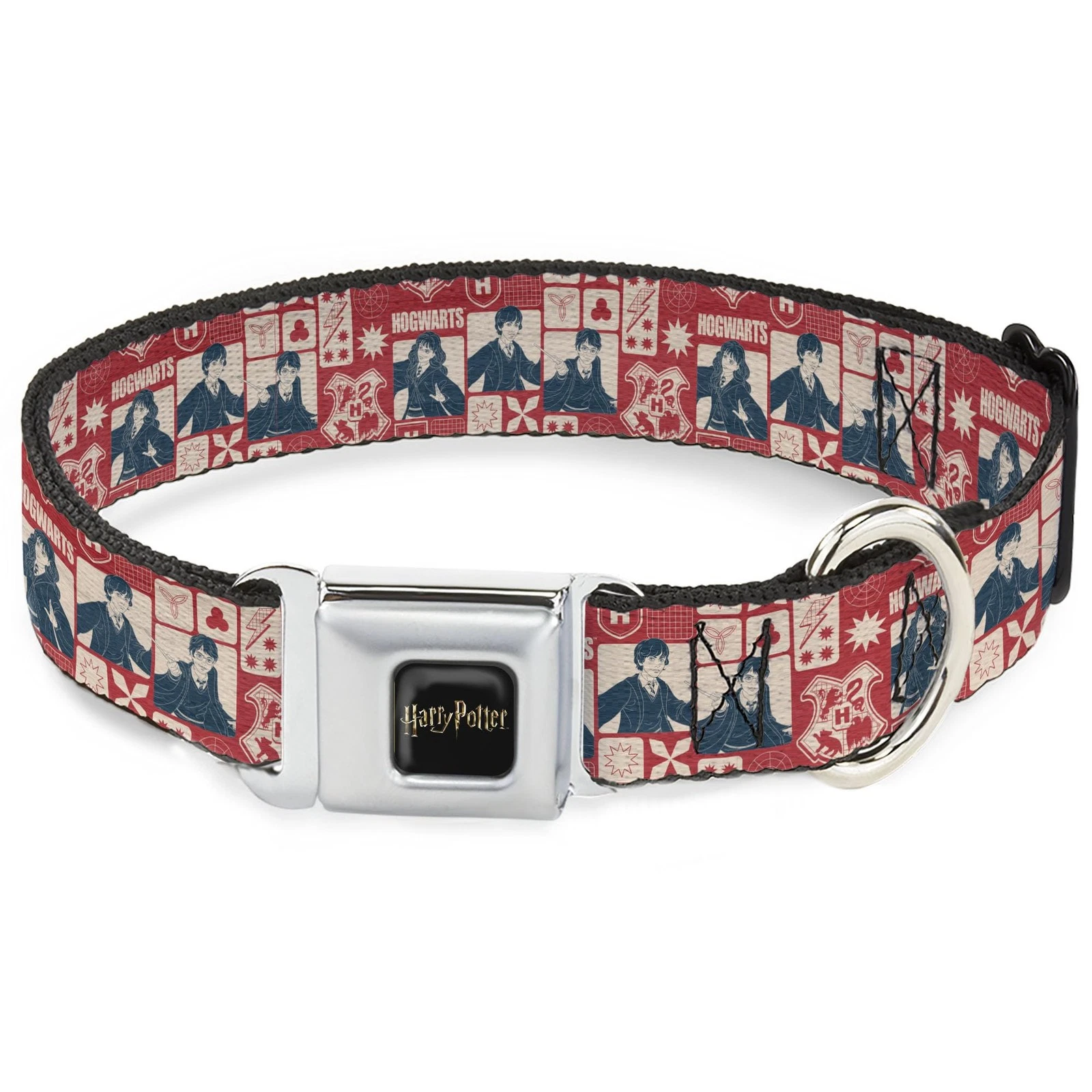 The Wizarding World of Harry Potter Pet Collar, Dog Collar Metal Seatbelt Buckle