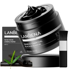 LANBENA Upgraded 2.0 Bamboo Charcoal Blackhead Remover Mask - 60 Nose Strips, Pe