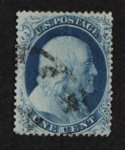 CKStamps: US Stamps Collection Scott#22 1c Franklin Used Lightly Crease