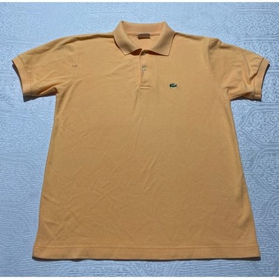 Lacoste Mens Classic Pique Polo Shirt Orange Peach Medium 4 Short Sleeve Logo