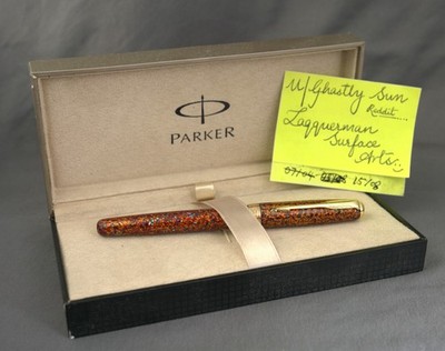 Parker Sonnet Custom Chinese Lacquer Finish in Golden Red & Shell Inlay, 18K F