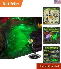 Waterproof Green Laser Halloween Projector - Perfect for Haunted Yards