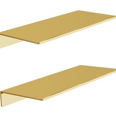 Wandregal Metall im 2er-Set, Länge 30 cm Gebürstetem Gold Schweberegale, Dusc...
