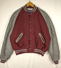 HOLLOWAY Vtg 70s Original College Jacket Wool Varsity JACKET Men's L
