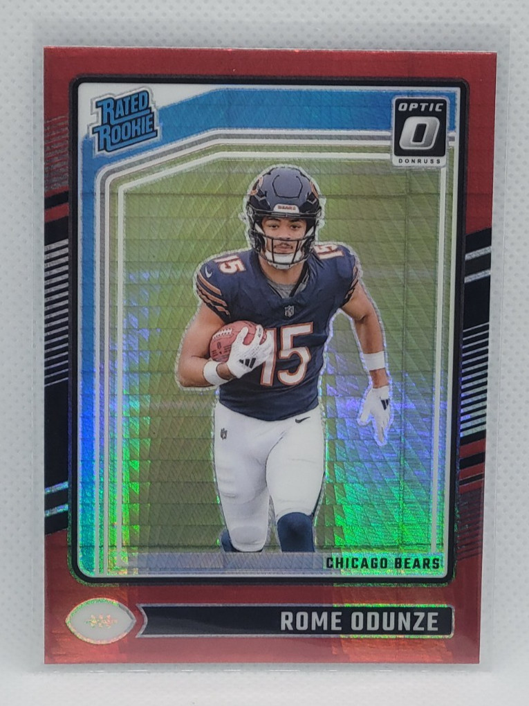 2024 Optic Rome Odunze RC Red Hyper Prizm #286 Bears