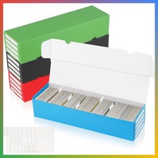 4 Pack 1000 Count Trading Card Storage Box with 8 Dividers