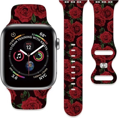 Soft Silicone Strap Compatible with Apple Watch Series 7 41mm Adjustable