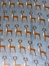Milkbarn Organic Cotton Muslin Swaddle Blanket Blue Deer Buck