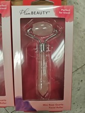 Plum Beauty Mini Rose Quartz Facial Roller Perfect For Travel Includes 2