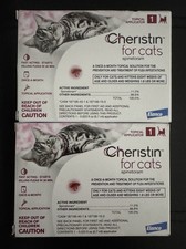 2x Cheristin Flea Treatment  Prevention for Cats Fast Acting 1 Dose Per Pack