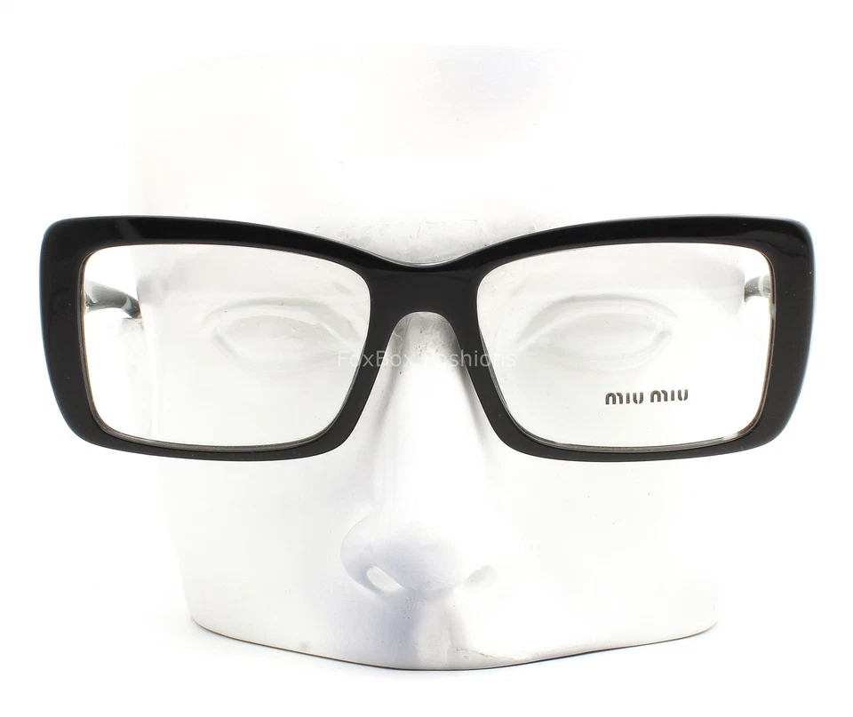 Miu Miu 眼镜 眼镜 VMU 03S 06E-1O1 黑色 白色 哈瓦那 52-17-140 带盒 — 第 2/4 张图片