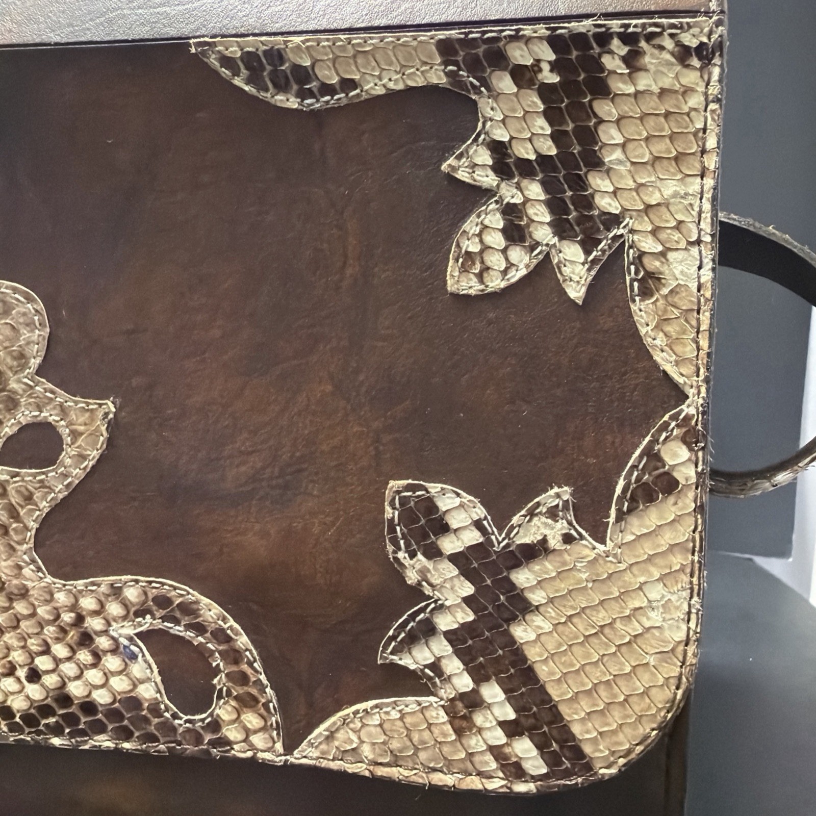 Genuine Scaled Python Patchwork Exotic Leather St… - image 15