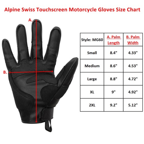 Alpine Swiss Men's Motorcycle Gloves Protective Outdoor Gloves with Reinforced - 第 5/20 張圖片