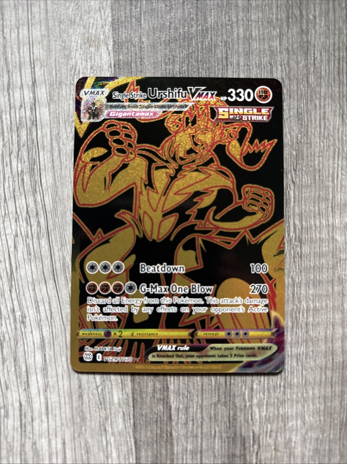 Pokemon TCG Single Strike Urshifu VMAX TG29/TG30 Illustration Rare Holo NM 