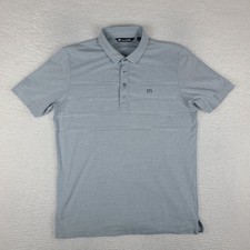 Travis Mathew Polo Shirt Mens Large Gray Performance Short Sleeve 