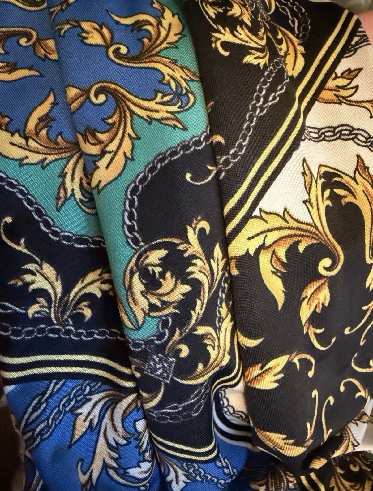 Large Fashion Nova Patterned Multi Colored Maxi D… - image 2